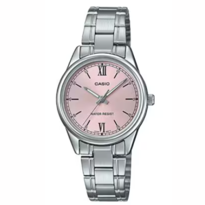 Casio General LTP-V005D-4B2 Silver Stainless Steel Band Women Watch